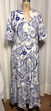 Summer Dress White And Blue Sz S New With Tag