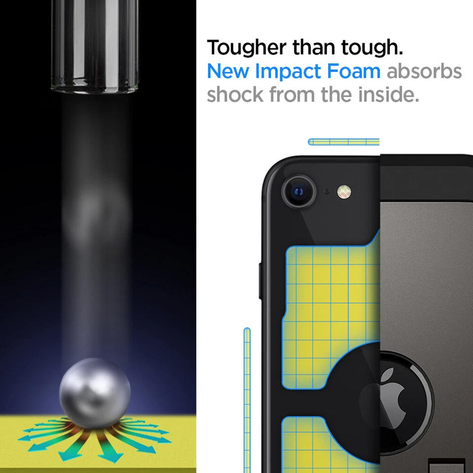 iPhone SE Case 2022 SE3 SE 2020 / 8 / 7 | Spigen [Tough Armor ] Shockproof Cover - Image 3 of 4