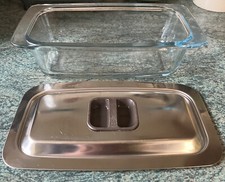 VGC GLASSBAKE HOSTESS SERVING DISH+LID VG Glass Bake Ecko Philips dish Trolley