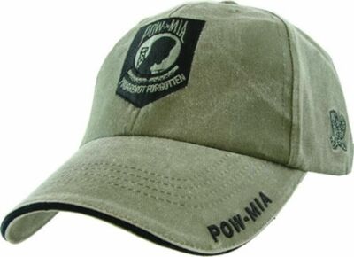POW/MIA PRISONER OF WAR HAT EMBROIDERED U.S MILITARY BALL CAP OD