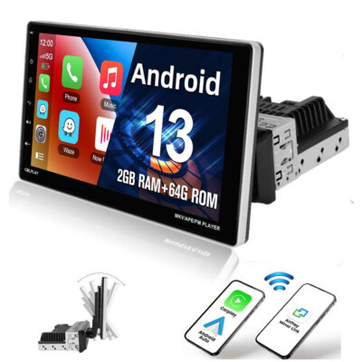 9'' Single 1DIN Android 13.0 Autoradio Carplay Navi GPS WiFi Bluetooth RDS 2+64G