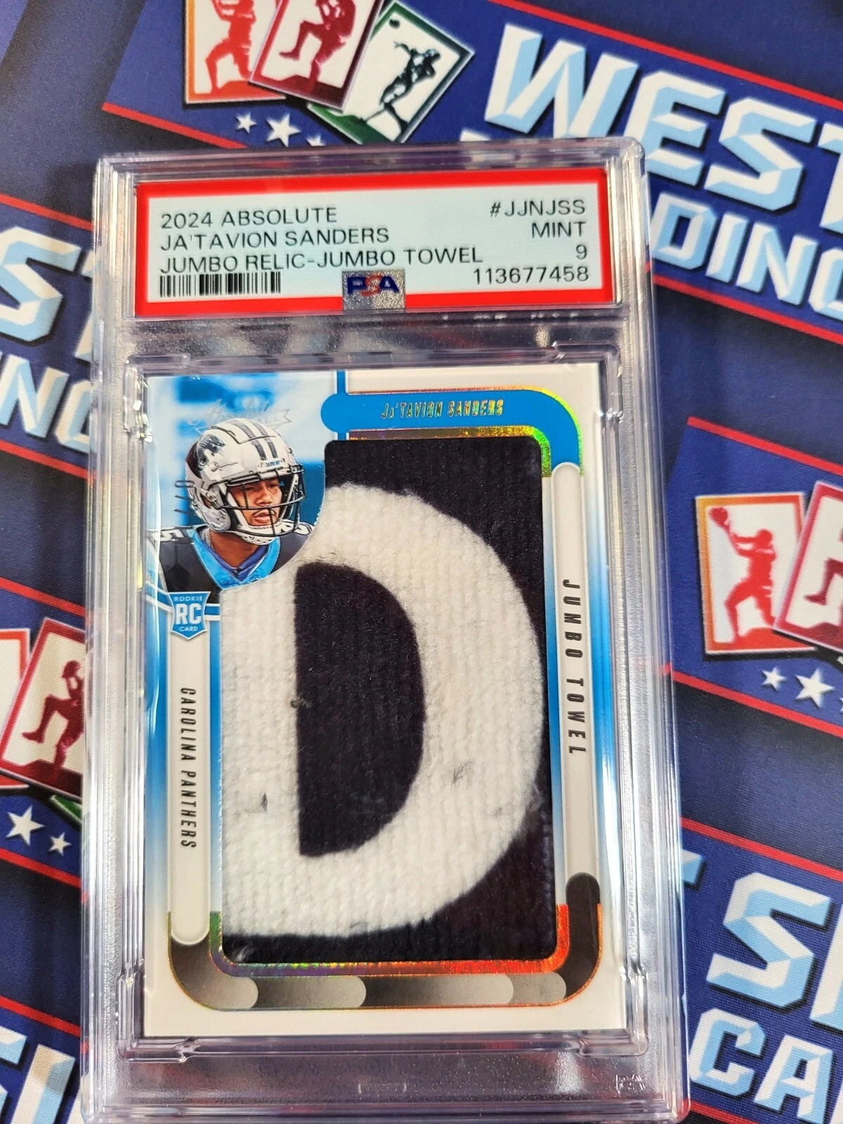 Ja'Tavion Sanders Panini Absolute Jumbo Relic #JJNJSS Jumbo Towel