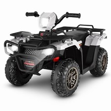 12V Kids Ride on ATV 4-Wheeler Quad Battery Powered with AUX Port  USB Music A 