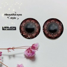 12" Blythe Doll Handmade Flashing Light Shadow brown Eyechips Eye Chips 14mm