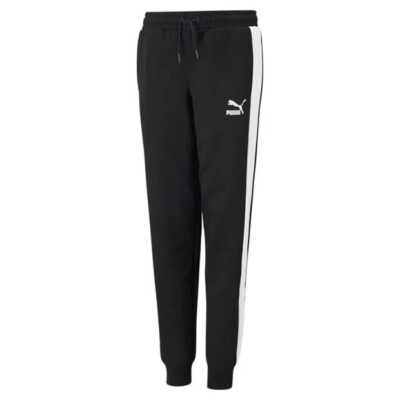 PUMA Iconic Mens Black Fleece Joggers Size XS NEW