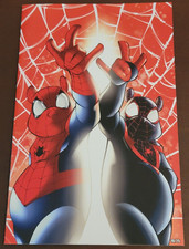 ALL OUT POOH WONDERCON VIRGIN SPECTACULAR SPIDER-MAN PETER & MILES TO 25 comic cover
