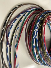AUTOMOTIVE WIRE - 12 GAUGE GA HIGH TEMP GXL WIRE 8 STRIPED COLORS - 25' EA U.S.A