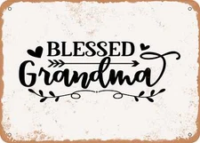 METAL SIGN - Blessed Grandma - Vintage Look Sign