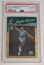 2016 Panini Donruss Optic Gold Prizm Jaylen Brown #8/10 PSA 10 RC Pop 4 Celtics