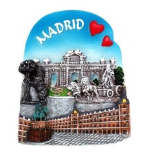 Madrid magnete souvenir Spagna Plaza de Cibeles, Puerta Alcala, nuovo!!!