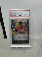 PEDRO LEON 2021 Bowman Chrome Invicta Gold Atomic Refractor 26/50 PSA 10 POP 2!