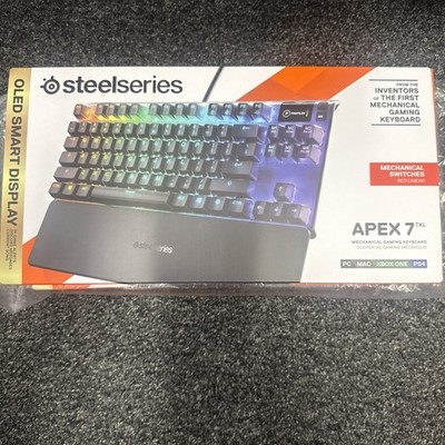 SteelSeries Apex 7 TKL Mechanical Gaming Keyboard with OLED Smart Display New 