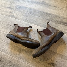 Blundstone 585 Classic Chelsea Boots Rustic Brown Leather Men's Size 10.5 Rough