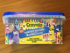 Crayola HUGE Limited Edition Tub of 288 Crayons w/ 8 Retired Colors - New/Sealed