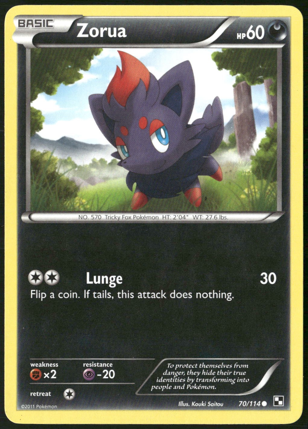 Zorua Regular 70/114 Black and White NM