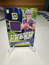 2024 Panini Donruss Optic - First Year Fresh J.J. McCarthy #FYF-JMY Blue hyper