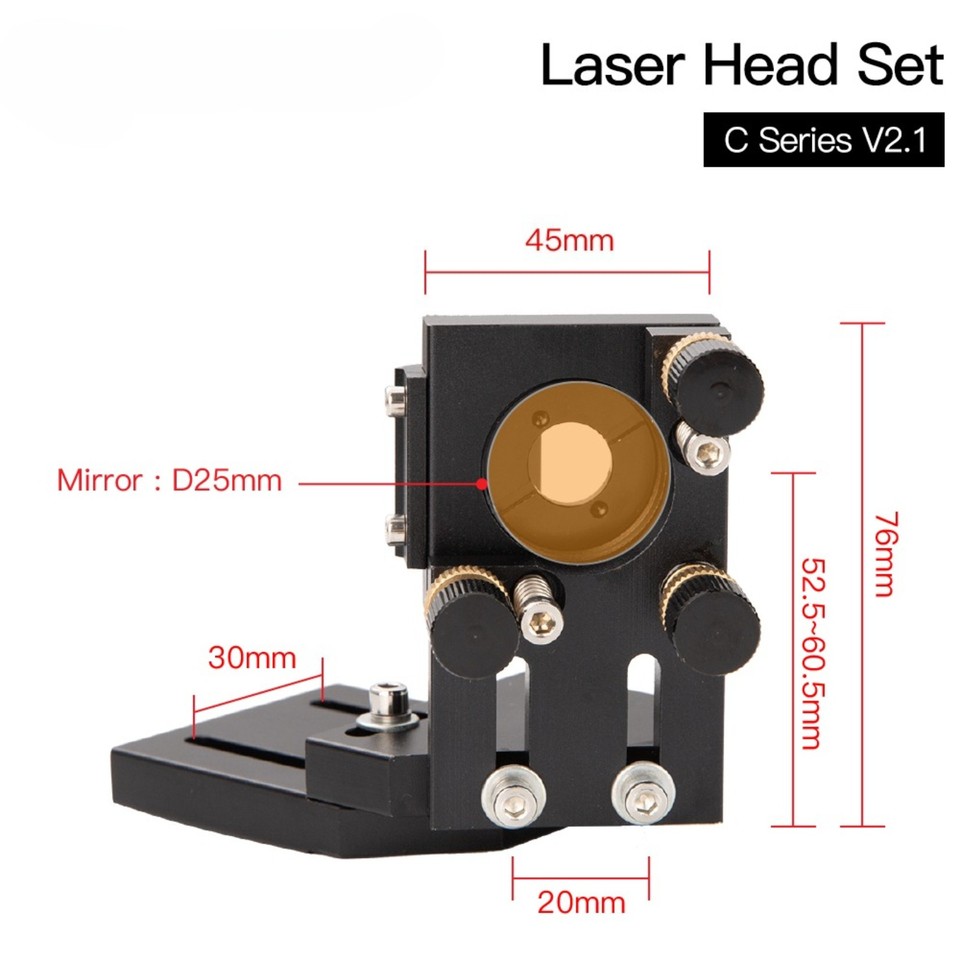 Main Machine Head C Series CO2 Laser Head With Mirror Holder For 80W 100W Laser Engraver ...