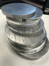 11" Diam Aluminum Disc Rd Bar LOT flat $3.30 / lbs  sizes in detail description