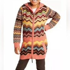 Missoni for Target Girls Zig Zag Hooded Zip Up Cardigan Sweater Size 4T