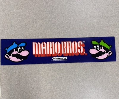 Nintendo Mario Bros Arcade Marquee. Original not a Reproduction Rare !