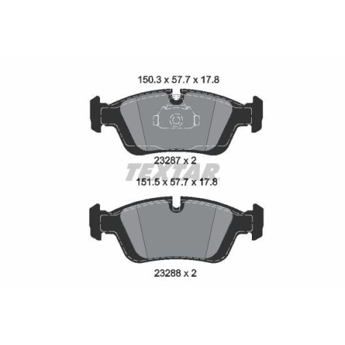 Textar 2328702 Bremsbelagsatz Scheibenbremse Vorderachse FüR Bmw-image
