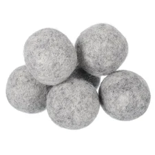 6 Pcs Dryer Balls, 1.6 Inches Wool Dryer Balls for Dryer Laundry, Light Grey