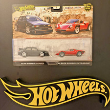 Hot Wheels Premium Alfa Romeo 155 V6 TI & 33 Stradale Real Riders Set