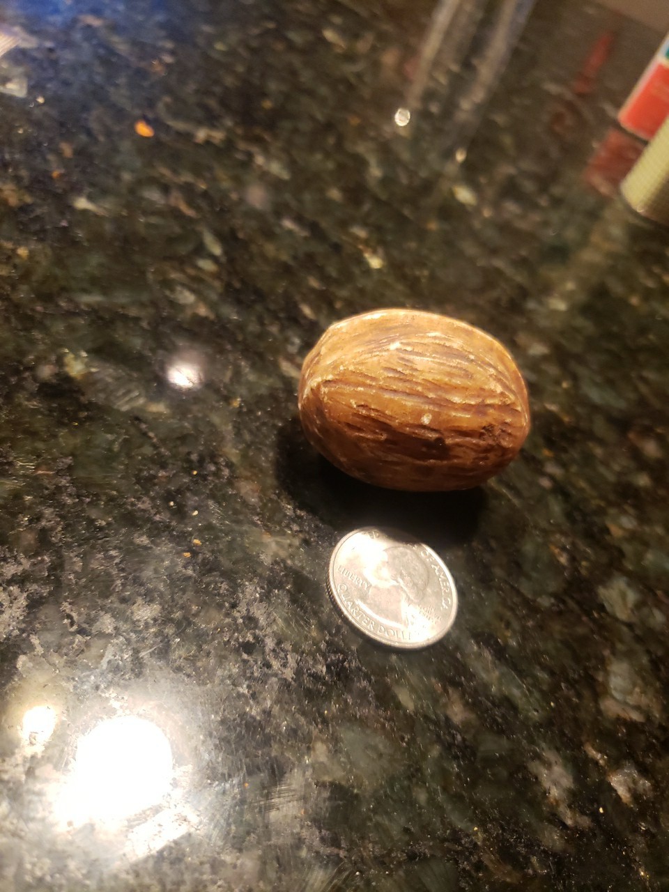 ANTIQUE LARGE WALNUT ALABASTER MARBLE STONE FRUIT OLD ITALIAN REALISTIC 