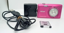 Near Mint/charer Nikon COOLPIX S3300 6x 16.0MP Digital Camera Pink From Japan