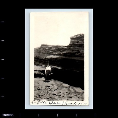 Old Vintage Photo WOMAN LA JOLLA CAVES BEACH SCENE CALIFORNIA 1920