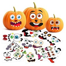 Pumpkin Stickers, Halloween Stickers for Kids, 56-Face Pumpkin Decorations