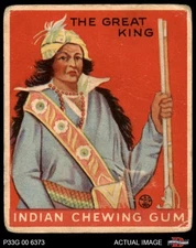 1933 Goudey Indian Gum #166 The Great King  1 - POOR