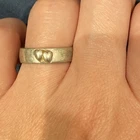 925 Sterling Silver Sisters Ring Double Heart Band Size 6.5:6.75  Vintage
