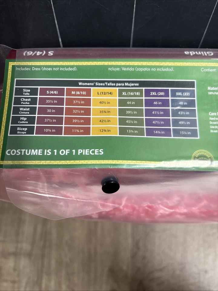 Glinda Wicked Pink Dress Deluxe Adult Costume Small 4/6 Witch Oz Disguise A3 - Image 3 of 4