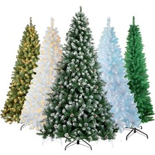 Christmas Tree with Lights Indoor Outdoor Holiday Xmas Unlit Prelit 4/5/6/7FT