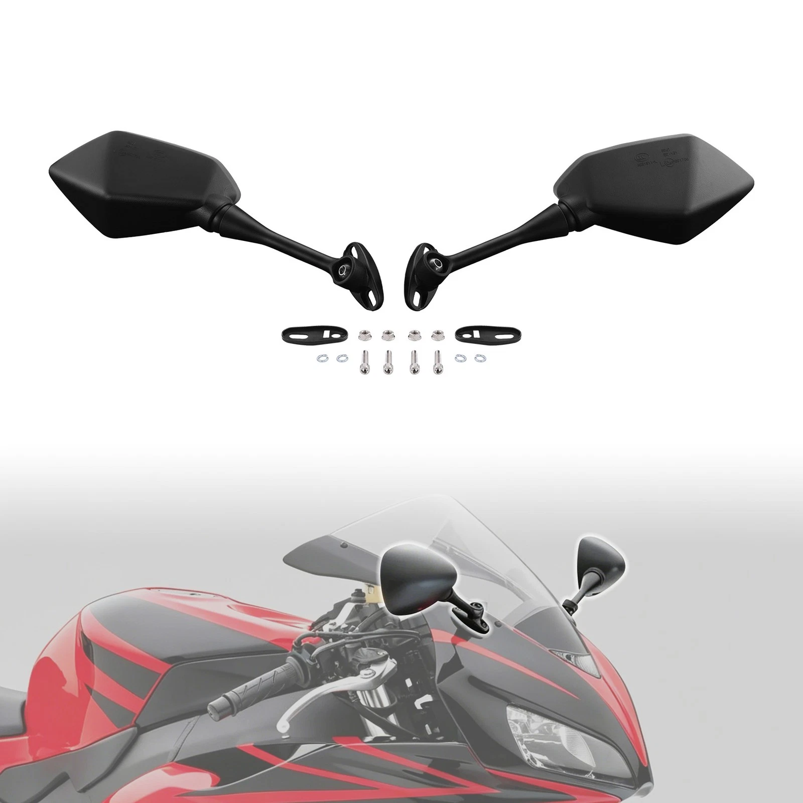 Pair Motorcycle Rearview side Mirrors Fit For HONDA CBR 600RR 2003-2024