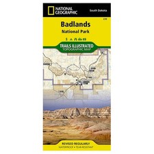 National Geographic Badlands National Park Map - Waterproof, Topo & Trail Guide
