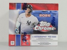 2026 Topps Chrome MLB Baseball Factory Sealed Hobby Jumbo Box