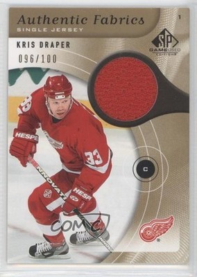 2005 SP Game Used Edition Authentic Fabrics Gold 96/100 Kris Draper #AF-KD 4g6