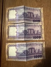 Bangladesh3000 Taka World Paper Money 3X 1000 Bills