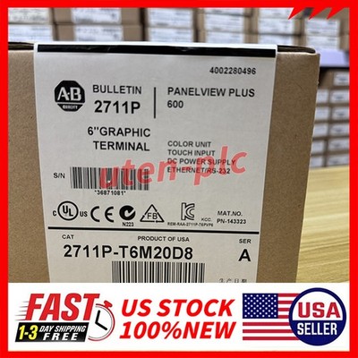 New Sealed AB 2711P-T6M20D8 PanelView Plus 600 Factory Sealed Free Shipping