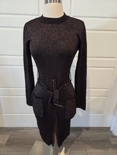 Fashion Nova Jena Lurex Dress Size Medium Nwt