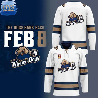 #ad Personalized Sioux Falls Stampede Sioux Falls Wiener Dogs Lace Hockey Shirt Gift $35.99