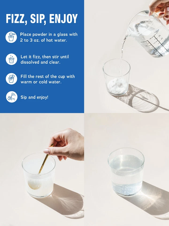 Polvo de magnesio CALM | 16 OZ | Sabor a limón dulce | Vegano | de Natural Vitality Foto 4 de 4