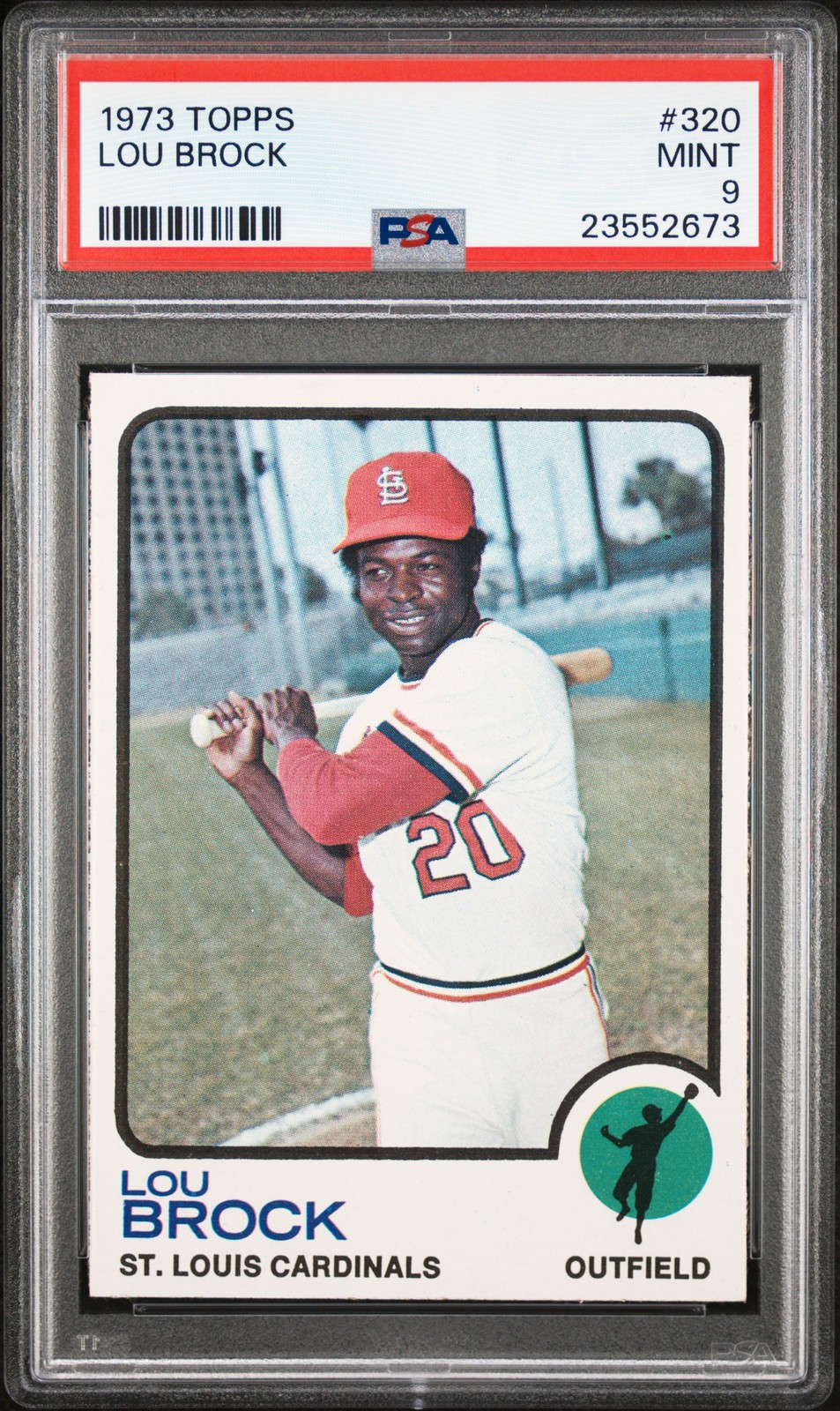 1973 TOPPS #320 LOU BROCK PSA 9