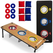 Triumph Sports 2-in-1 Bag Toss/ Washer Toss Combo - Includes 2 Game Platforms, 6