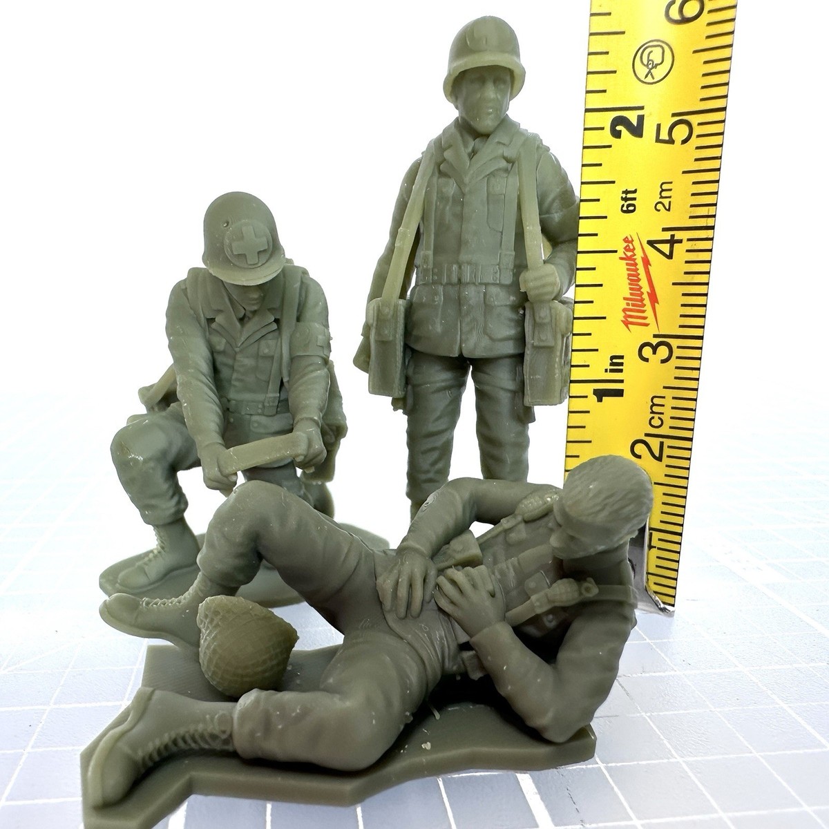 WWII ミリタリーフィギュア セット 4体 World War 2 American Toy Soldier COMBAT MEDIC SET Military Resin 1