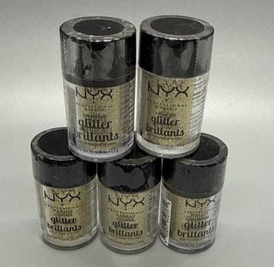 Pack Of 5 NYX PROFESSIONAL MAKEUP Face & Body Glitter, Gold Sealed