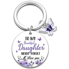 To My Daughter Gifts from Dad Mom Cute Birthday Gifts for Daughter Adult Purple
