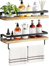 Bathroom Shelves W/ Towel Bar Floating Shelves Wall Shelves